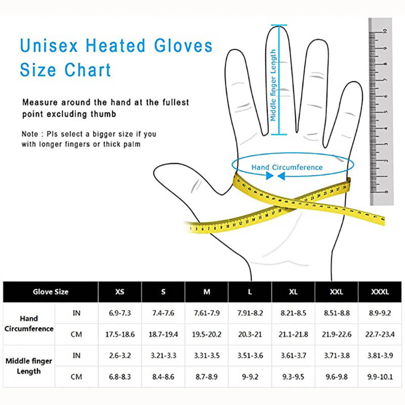 Podgrzewana rękawica elektryczna SD30 ze skóry dłoni