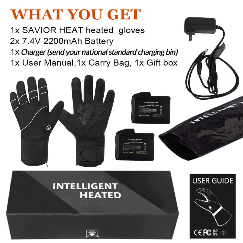 SAVIOR HEAT 7.4V,2200MAH Rechargeable Battery For Heated Gloves Heated  Socks