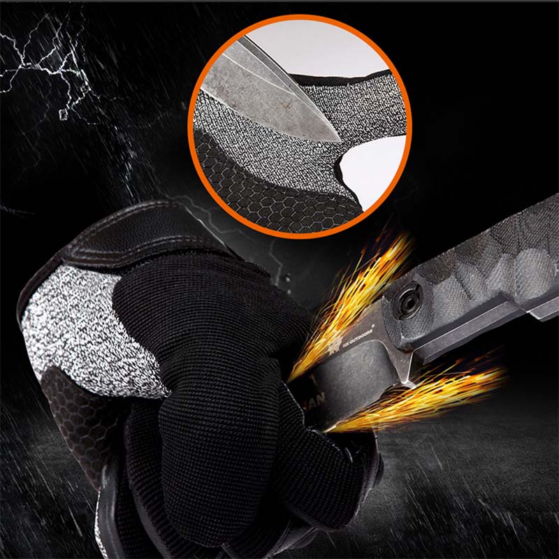 Outdoor motorcycle Leather Cut Resistant Gloves