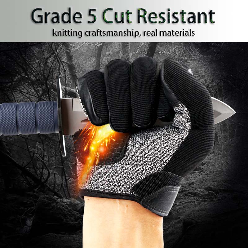 Outdoor motorcycle Leather Cut Resistant Gloves