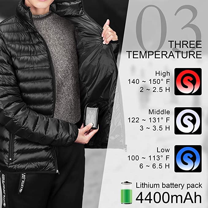 Heated Vest Heating Jacket for Hiking, Camping,Fishing