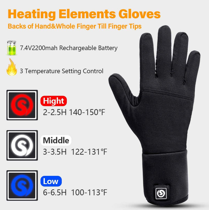 Unisex Rechargeable Battery Powered Electric Heating Glove for Winter Outdoor SDW01