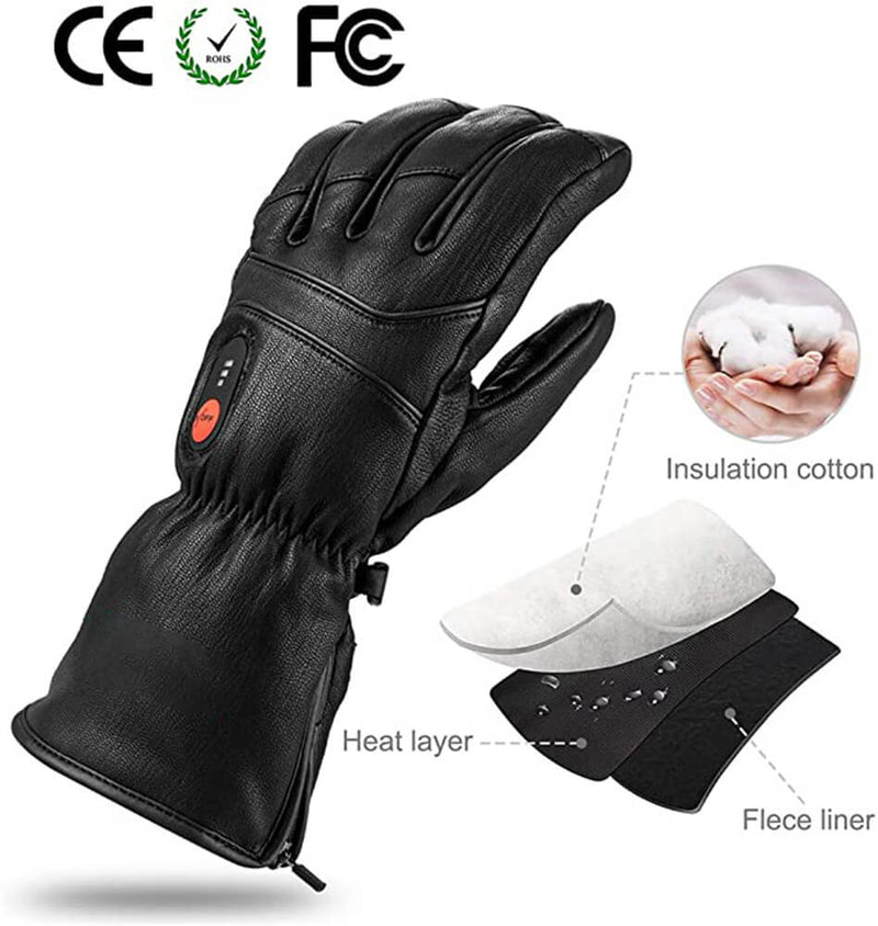 S06 Leather Heated Gloves