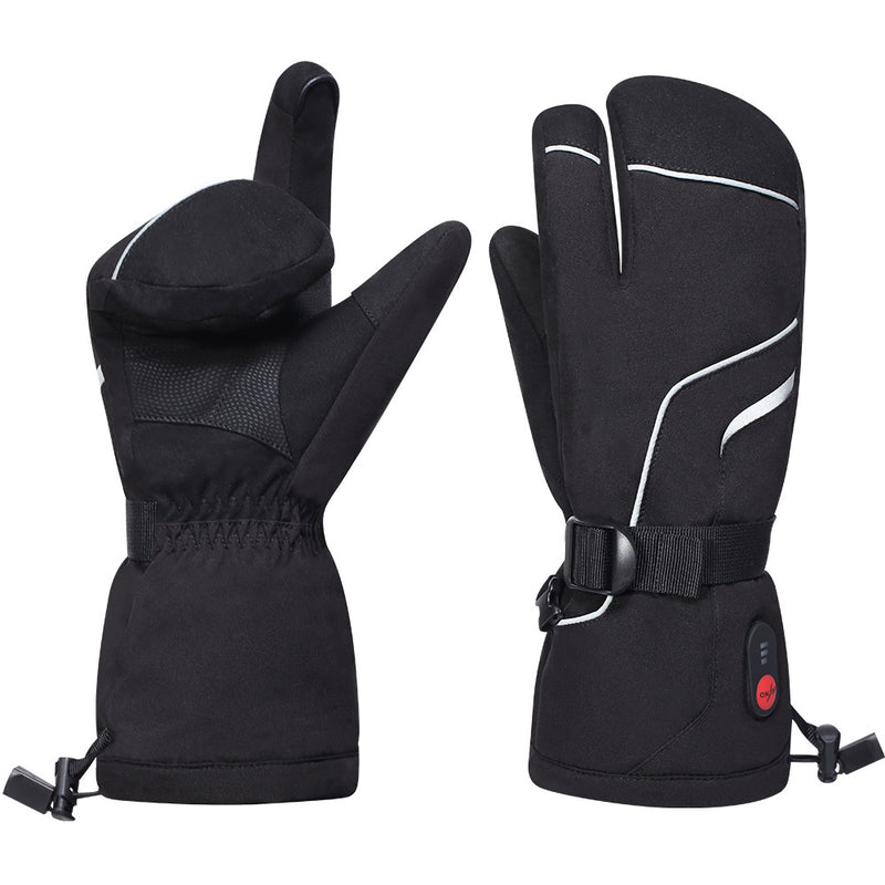 Smilodon - Guantes calefactables para hombre y mujer, guantes de esquí calefactables con batería recargable, guantes térmicos eléctricos de invierno, resistentes al agua, guantes térmicos para esquiar, patinar, nieve, acampar, senderismo, S66G