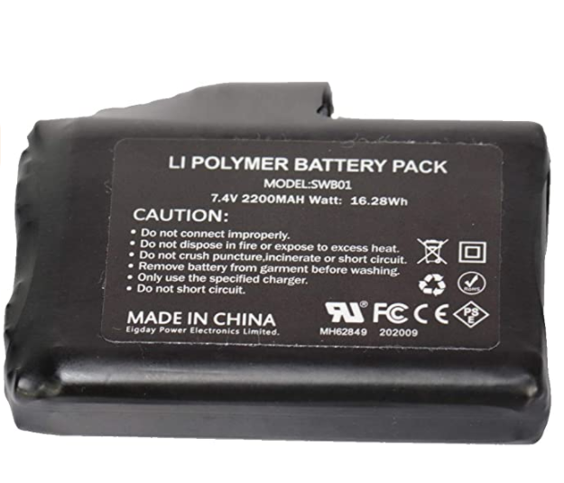 7.4V 2200mAh/3000mAh Li-Polymer Rechargeable Batteries for Battery Heated Gloves Mittens Liners, Heated Socks