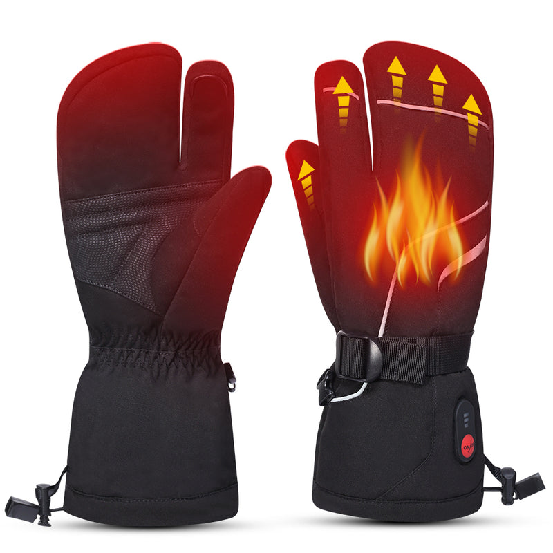 Smilodon - Guantes calefactables para hombre y mujer, guantes de esquí calefactables con batería recargable, guantes térmicos eléctricos de invierno, resistentes al agua, guantes térmicos para esquiar, patinar, nieve, acampar, senderismo, S66G