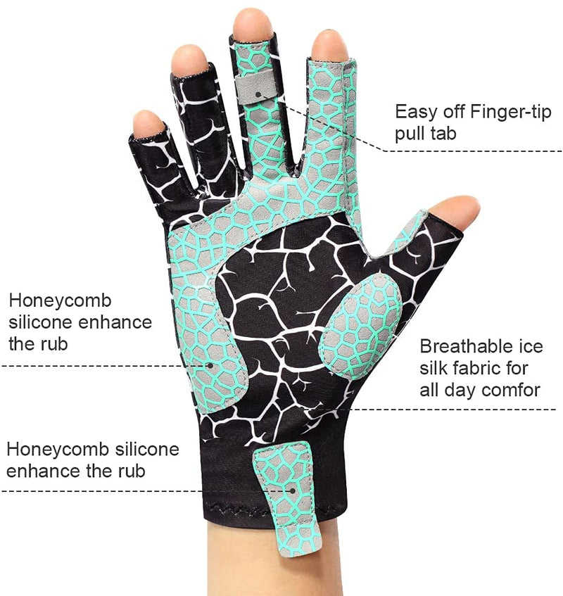 Uv protection fishing gloves