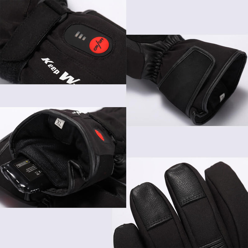 Sunwill Guantes de motocicleta con calefacción profesional Guantes eléctricos con batería recargable Invierno Impermeable Montar Esquí Bicicleta Ciclismo Caza Pesca Snowboard Guantes Calentador de manos