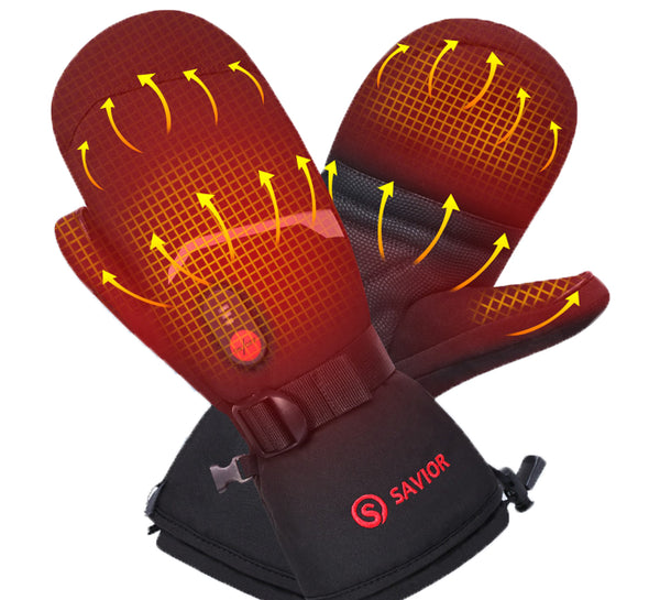 S66E Heated Mittens Electric Ski Gloves