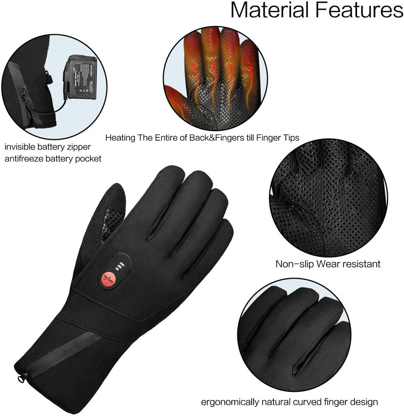 SW88 Thin Heated Gloves for Hiking Riding Running