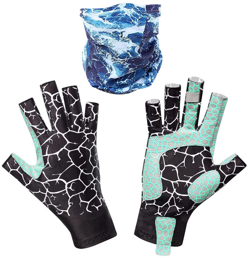 Uv protection fishing gloves