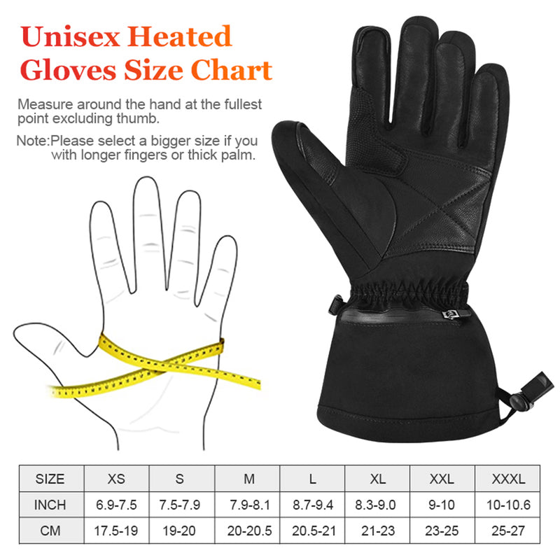 SD15 Unisex Heated Gloves for Ski Skating Snow Camping Hiking