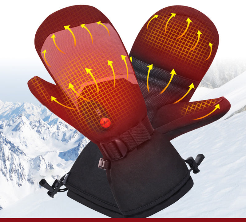 S67E Heated Rechargeable Snow Mitts with 7.4V 2200mAh Battery