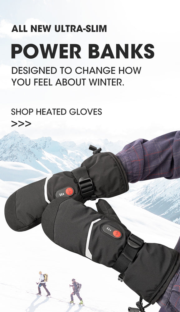 S66E Lämmitettävät lapaset Electric Ski Gloves