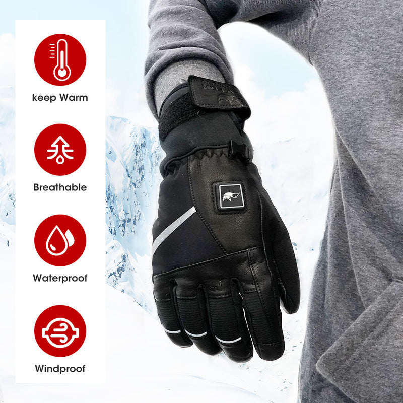 Sky Fox Elektriska batteriuppvärmda handskar för män och kvinnor, utomhusbatteridrivna inomhushandskar med handvärmare för klättring Fotvandring Cykling, Vinter måste ha termouppvärmda handskar SF35