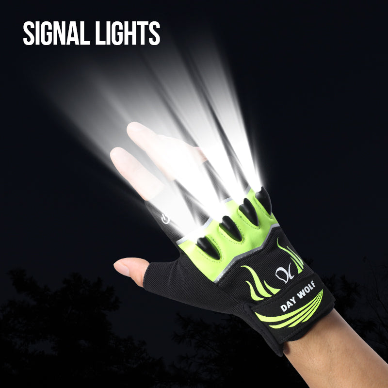 Led Gloves Finger lights Cycling Gloves Outdoor For Fishing