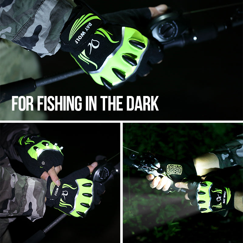 Led Gloves Finger lights Cycling Gloves Outdoor For Fishing
