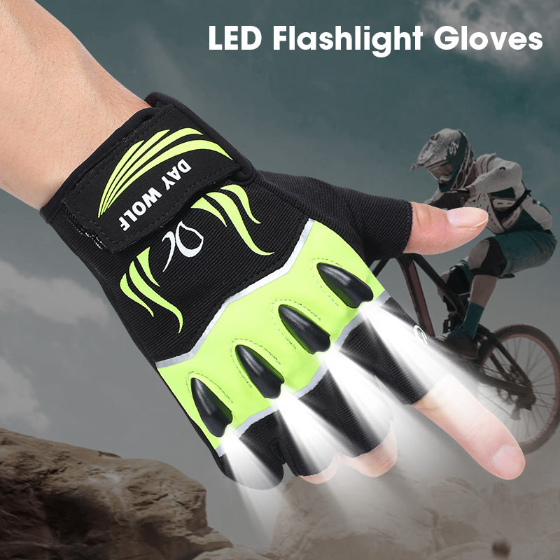 Led Gloves Finger lights Cycling Gloves Outdoor For Fishing